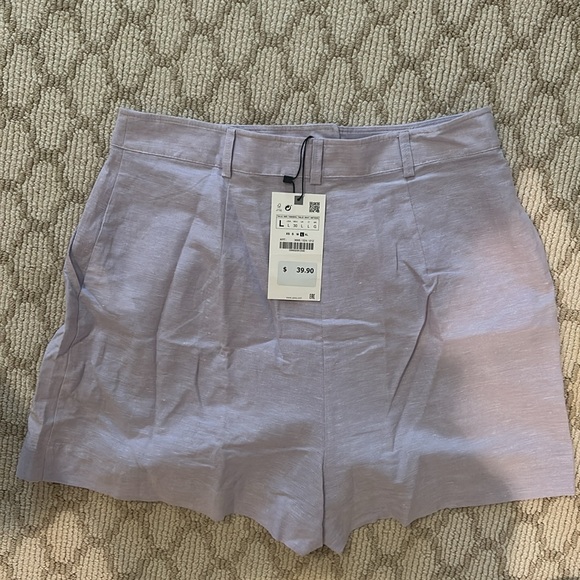 Lavender linen shorts - Picture 2 of 2